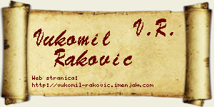 Vukomil Raković vizit kartica